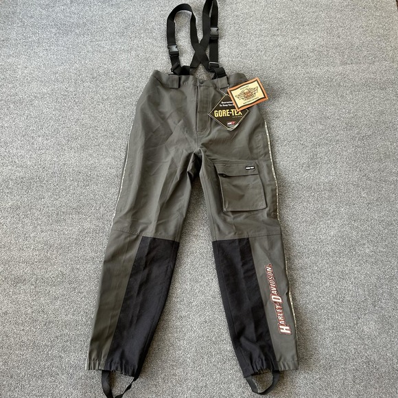 Harley Davidson Pants Mens Large Gray Gore Tex Motorcycle Riding Waterproof